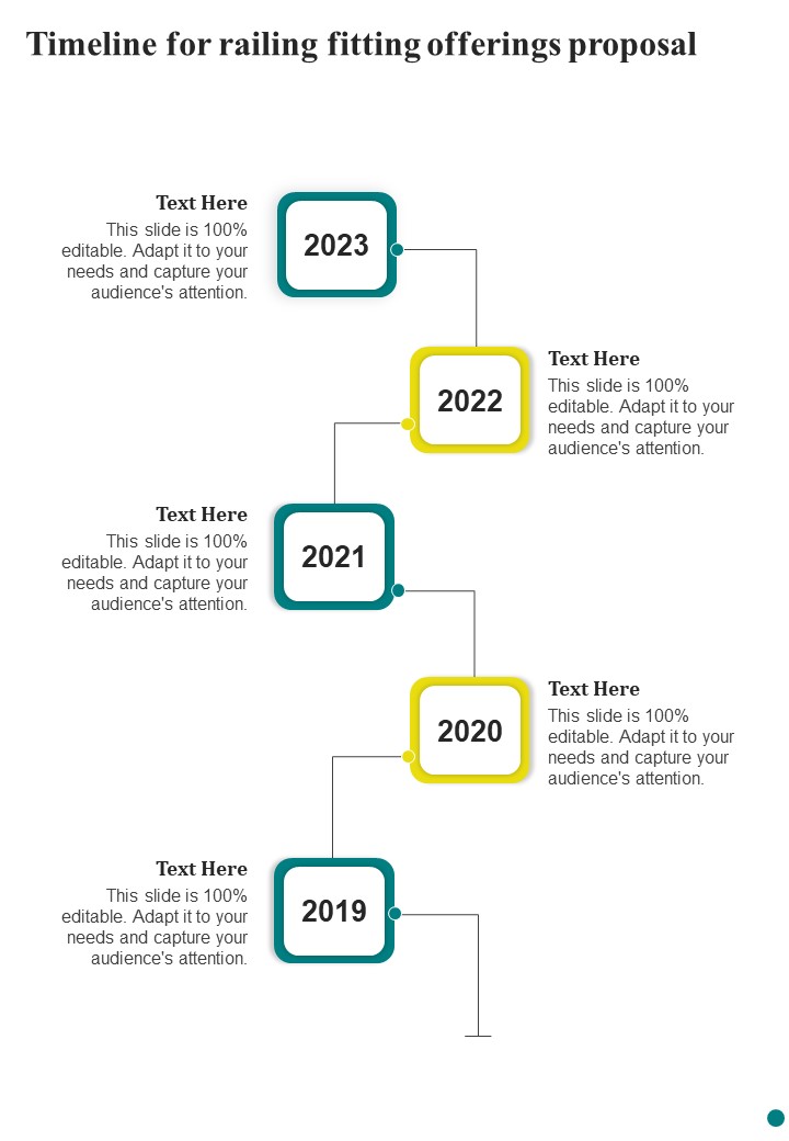 Timeline For Railing Fitting Offerings Proposal One Pager Sample Example Document