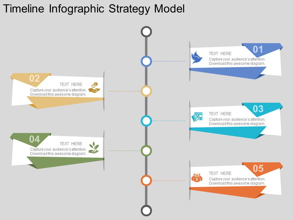Timeline Infographic Strategy Model Powerpoint Template