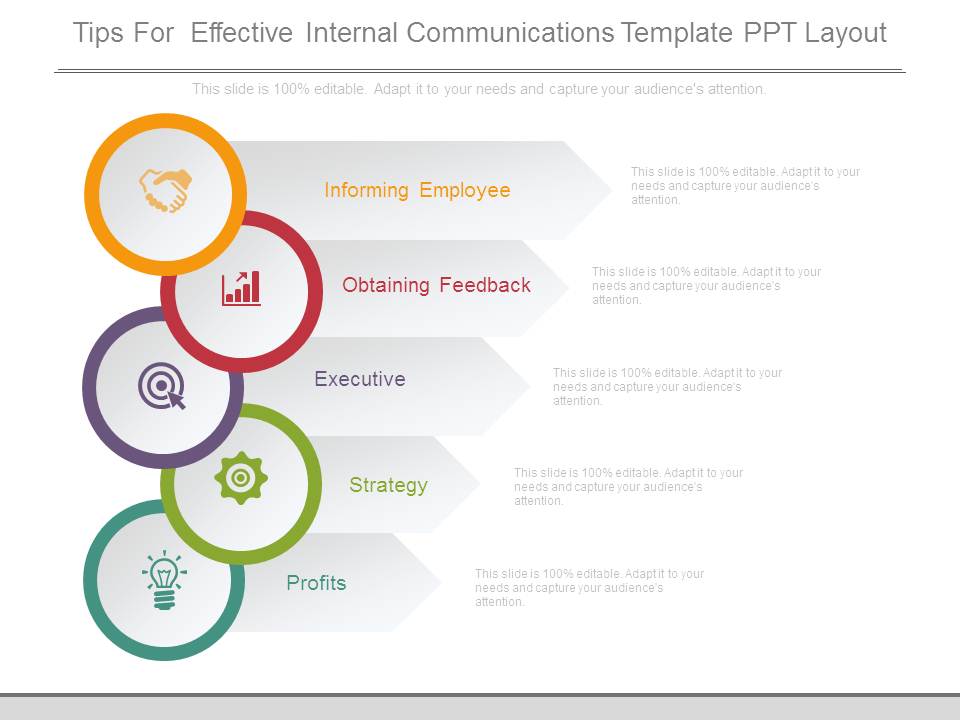 Tips For Effective Internal Communications Template Ppt Layout