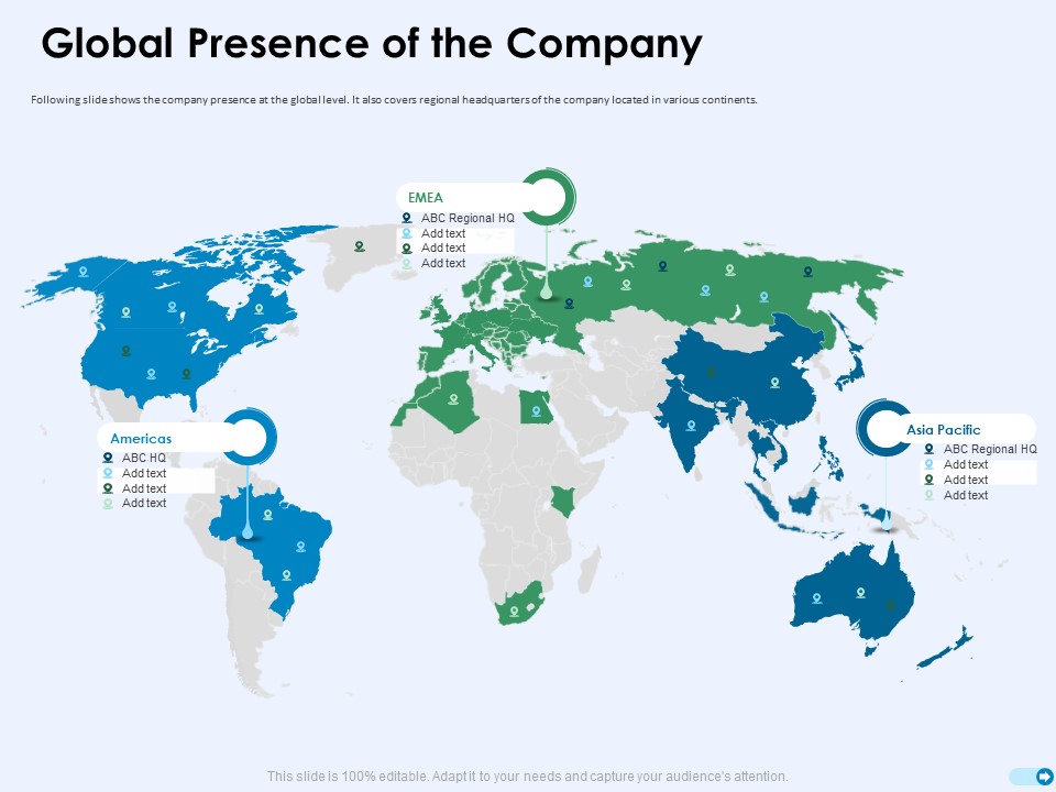 Tools For Prioritization Global Presence Of The Company Ppt PowerPoint Presentation Styles Slides PDF