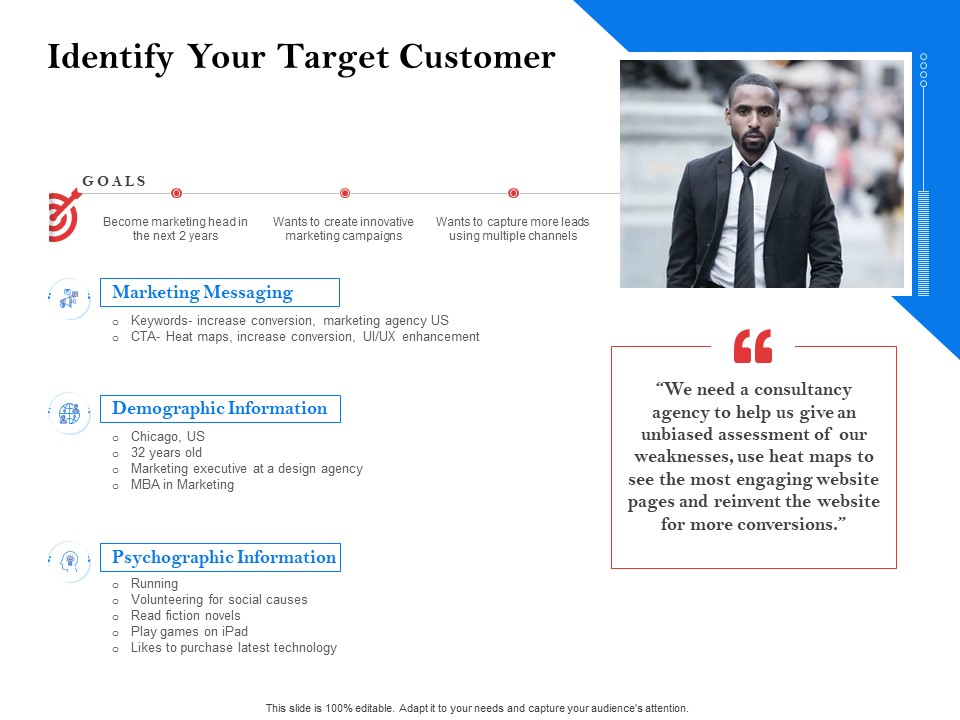 Tools To Identify Market Opportunities For Business Growth Identify Your Target Customer Themes PDF