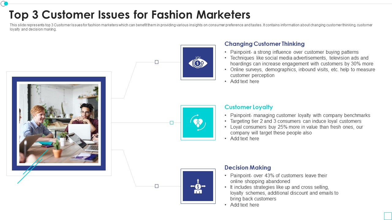 Top 3 Customer Issues For Fashion Marketers Infographics PDF