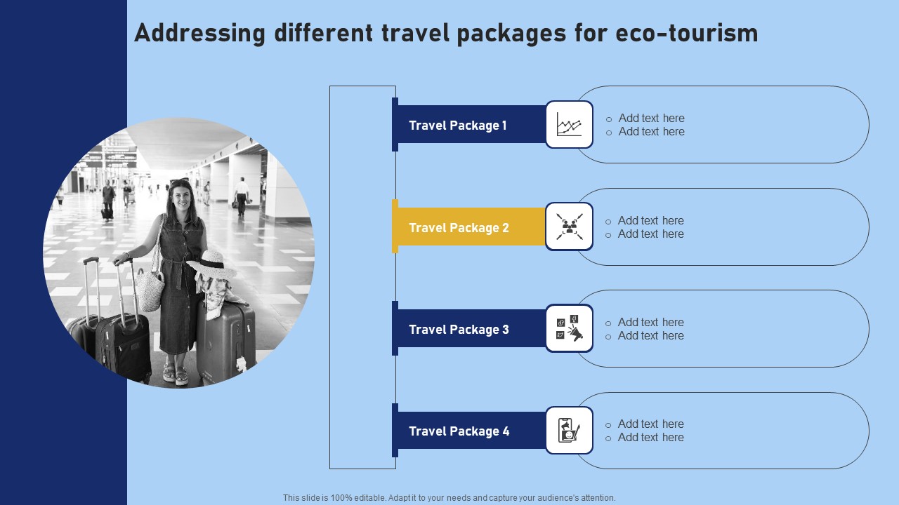 Tour And Travel Agency Marketing Addressing Different Travel Packages For Eco Tourism Topics PDF