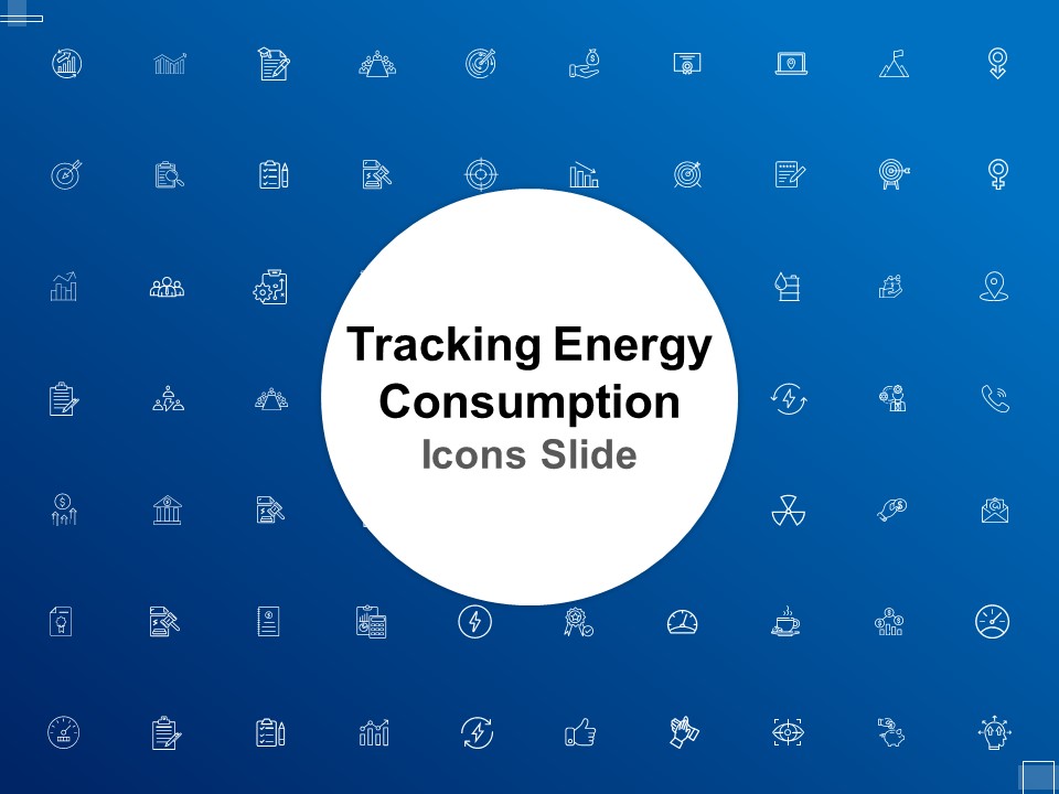 Tracking Energy Consumption Icons Slide Ppt Ideas Styles PDF