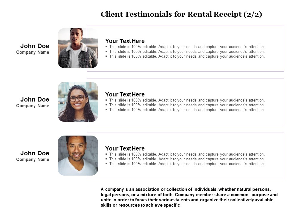 Tracking Rent Receipt Invoice Summary Client Testimonials For Rental Receipt Planning Ppt Infographics Vector PDF