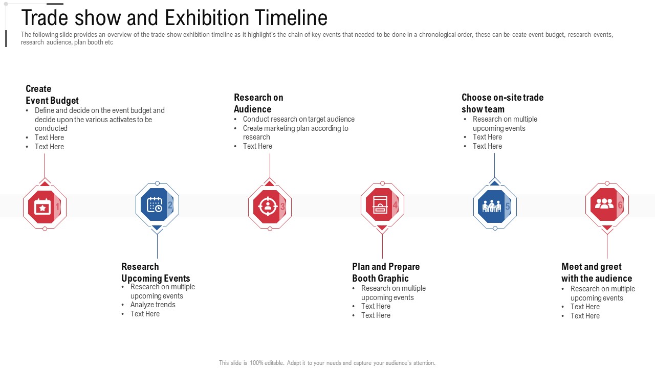 Trade Show And Exhibition Timeline Online Trade Marketing And Promotion Graphics PDF