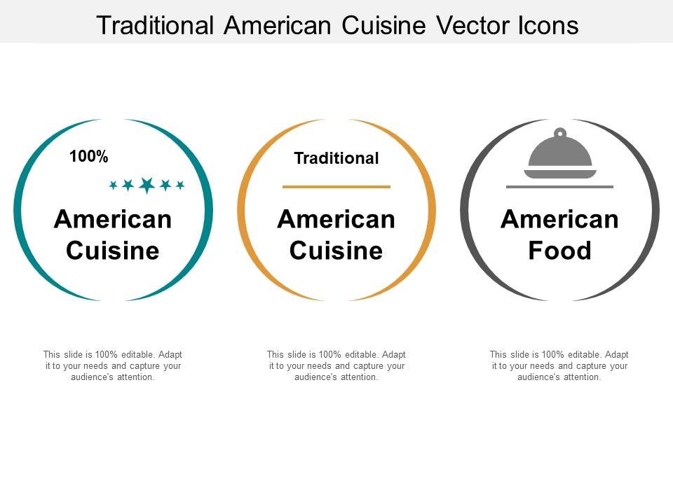 Traditional American Cuisine Vector Icons Ppt PowerPoint Presentation Summary Picture