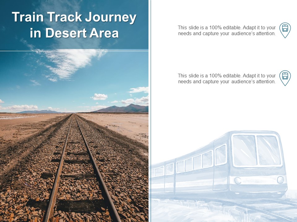 Train Track Journey In Desert Area Ppt PowerPoint Presentation Gallery Graphic Tips PDF