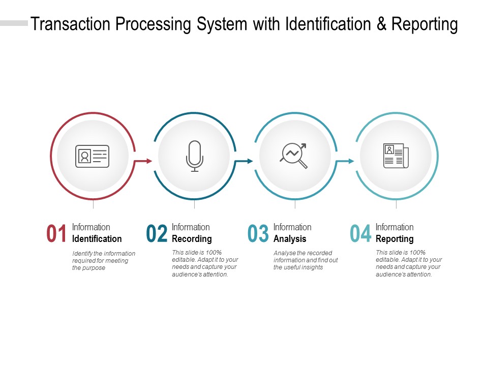 Transaction Processing System With Identification And Reporting Ppt PowerPoint Presentation Outline Objects