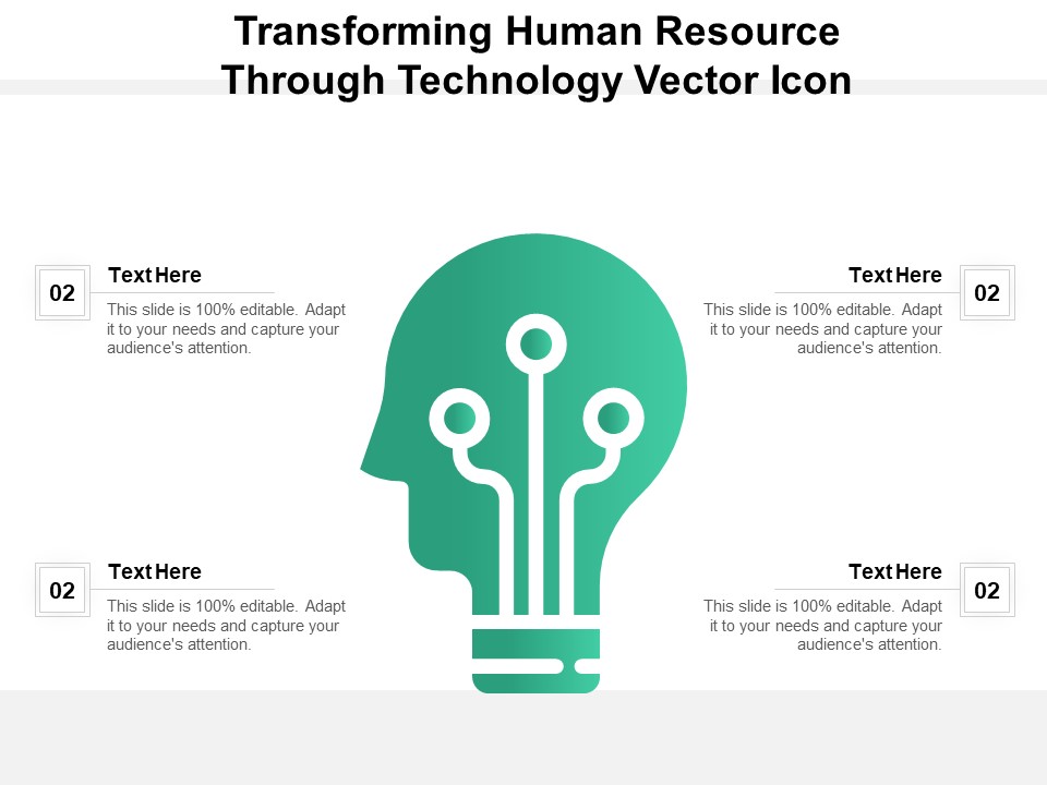 Transforming Human Resource Through Technology Vector Icon Ppt PowerPoint Presentation File Professional PDF