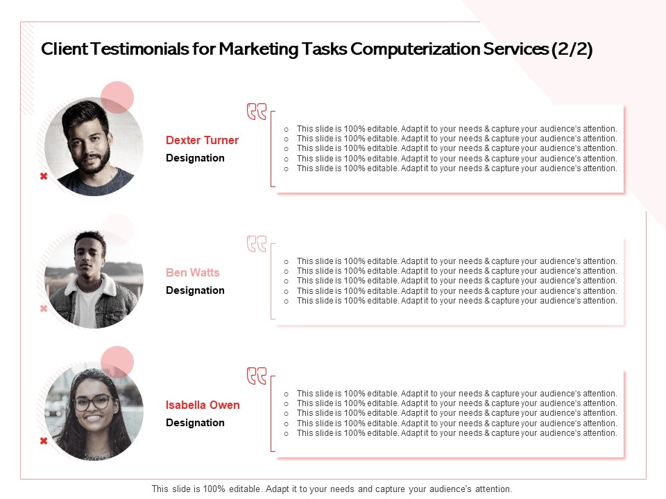 Transforming Marketing Services Through Automation Proposal Client Testimonials For Marketing Tasks Computerization Services Rules PDF