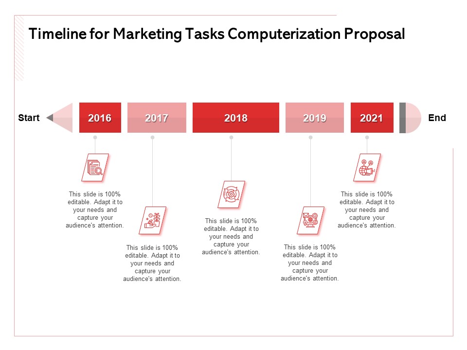 Transforming Marketing Services Through Automation Timeline For Marketing Tasks Computerization Proposal Portrait PDF