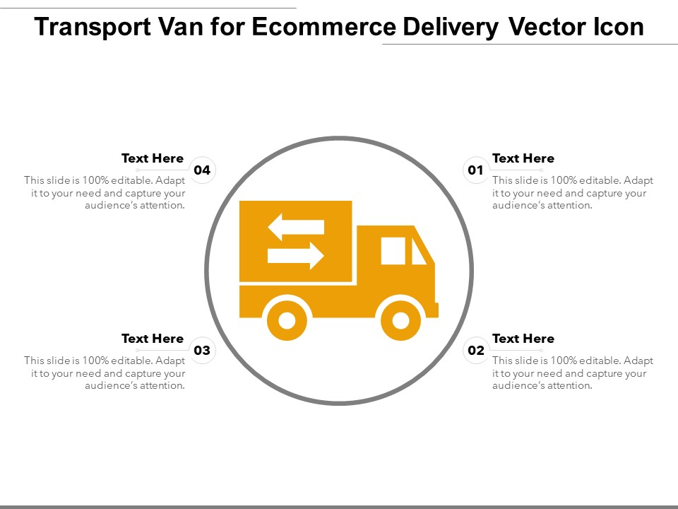 Transport Van For Ecommerce Delivery Vector Icon Ppt PowerPoint Presentation File Graphics PDF