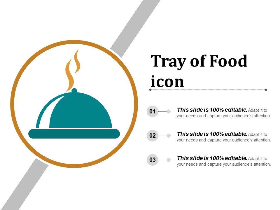 Tray Of Food Icon Ppt PowerPoint Presentation Pictures Examples