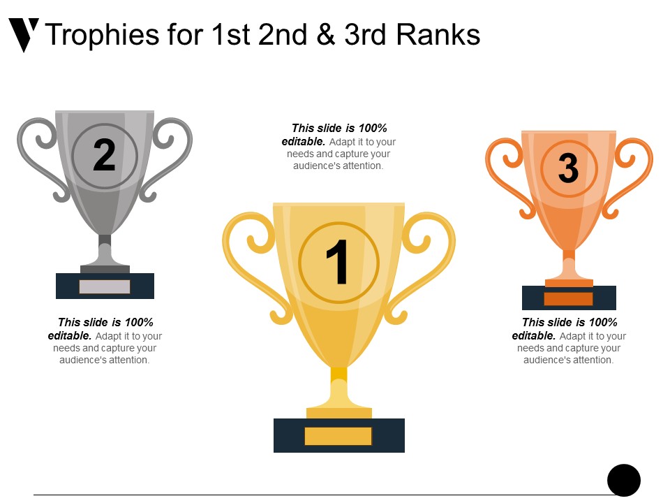 Trophies For 1St 2Nd And 3Rd Ranks Ppt PowerPoint Presentation Visual Aids Layouts