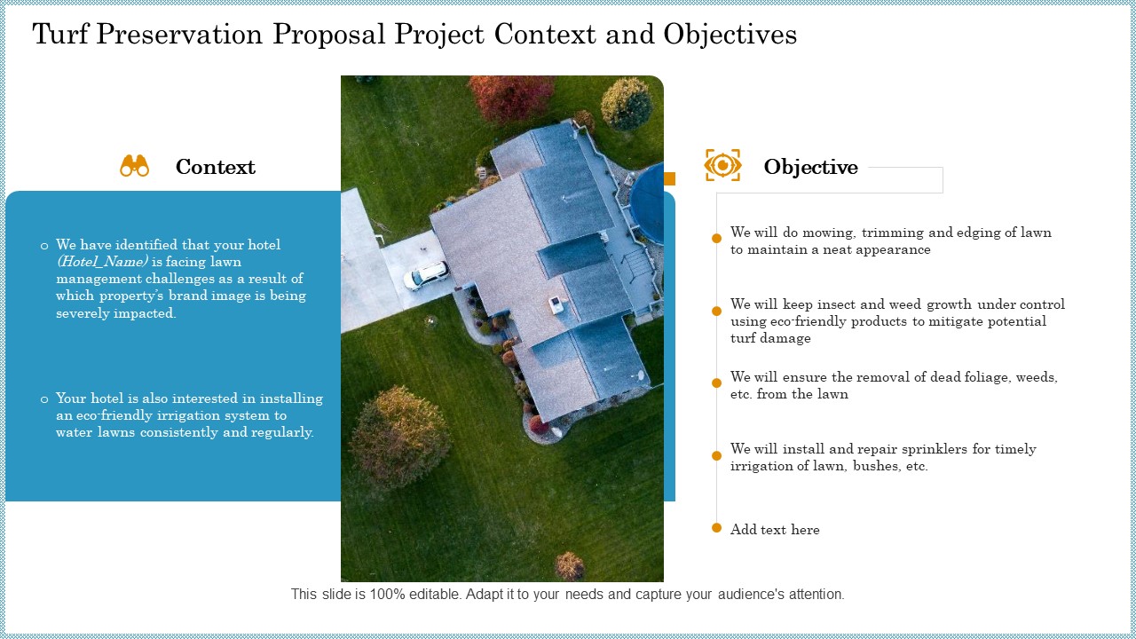 Turf Preservation Proposal Project Context And Objectives Ppt Infographics Visuals PDF