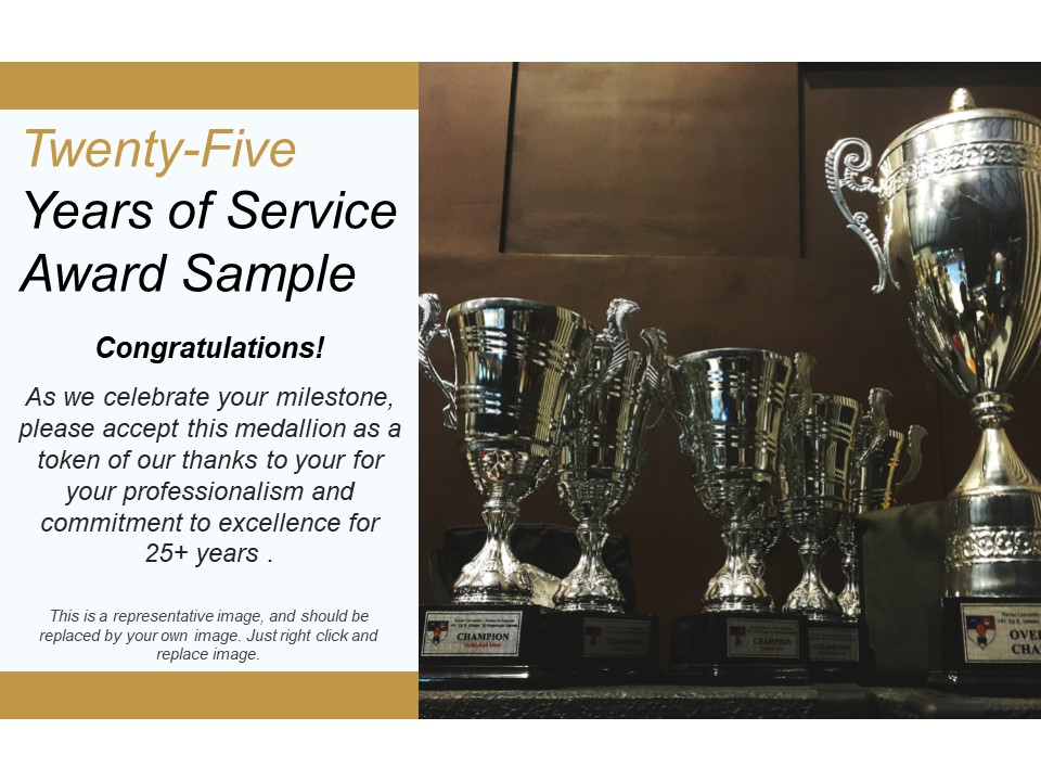 Twenty Five Years Of Service Award Sample Ppt PowerPoint Presentation Pictures Samples