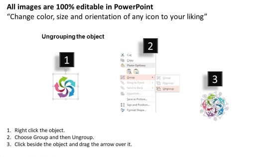 Twisted Arrows In Circular Flow PowerPoint Templates