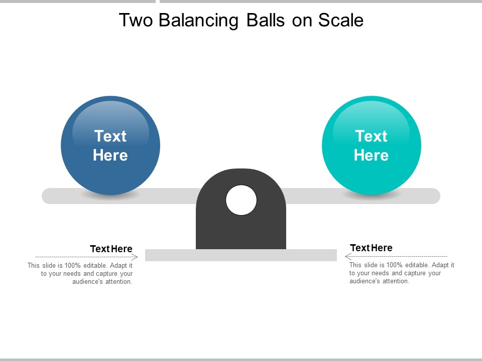 Two Balancing Balls On Scale Ppt Powerpoint Presentation Show Background Image