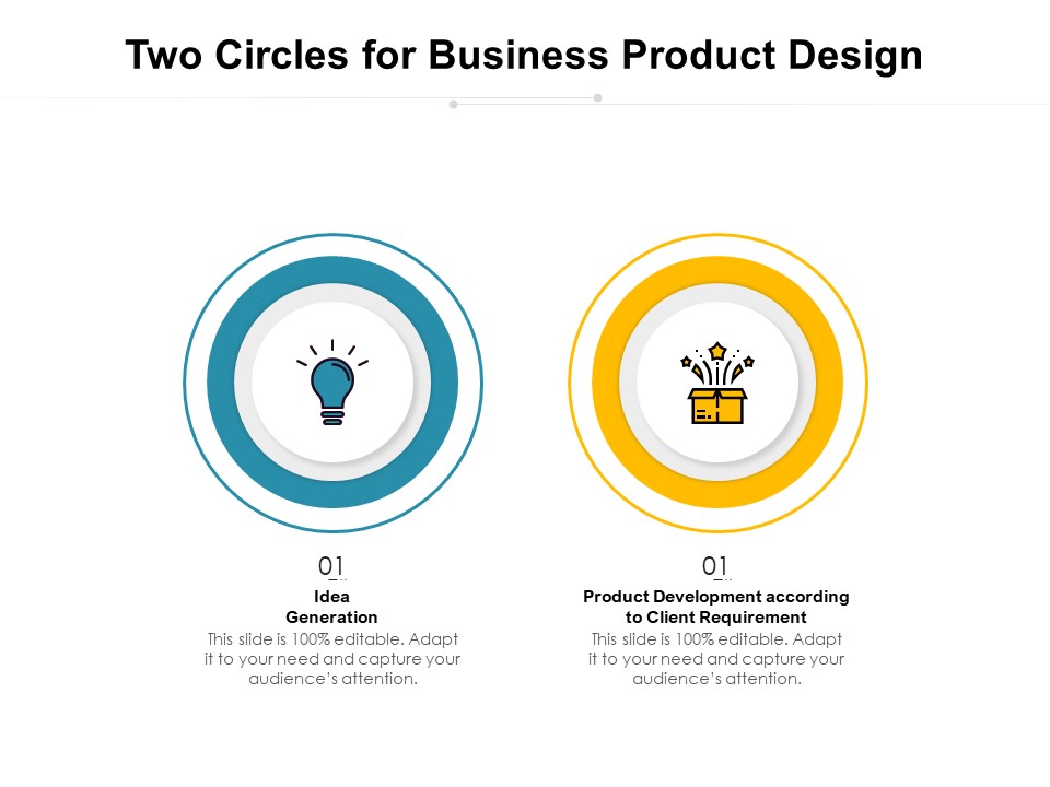Two Circles For Business Product Design Ppt PowerPoint Presentation Gallery Information PDF