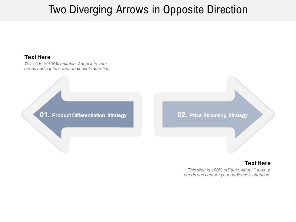 Two Diverging Arrows In Opposite Direction Ppt PowerPoint Presentation Infographics Visuals