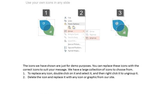 Two Layered Venn Diagram With Icons Powerpoint Slides