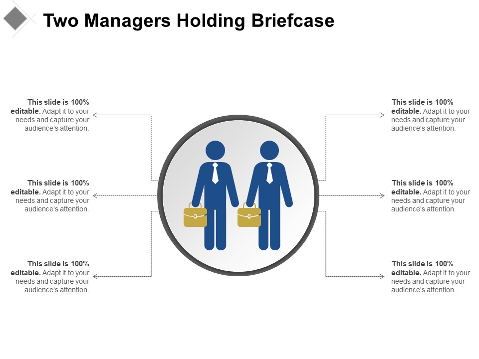 Two Managers Holding Briefcase Ppt PowerPoint Presentation Icon Samples PDF