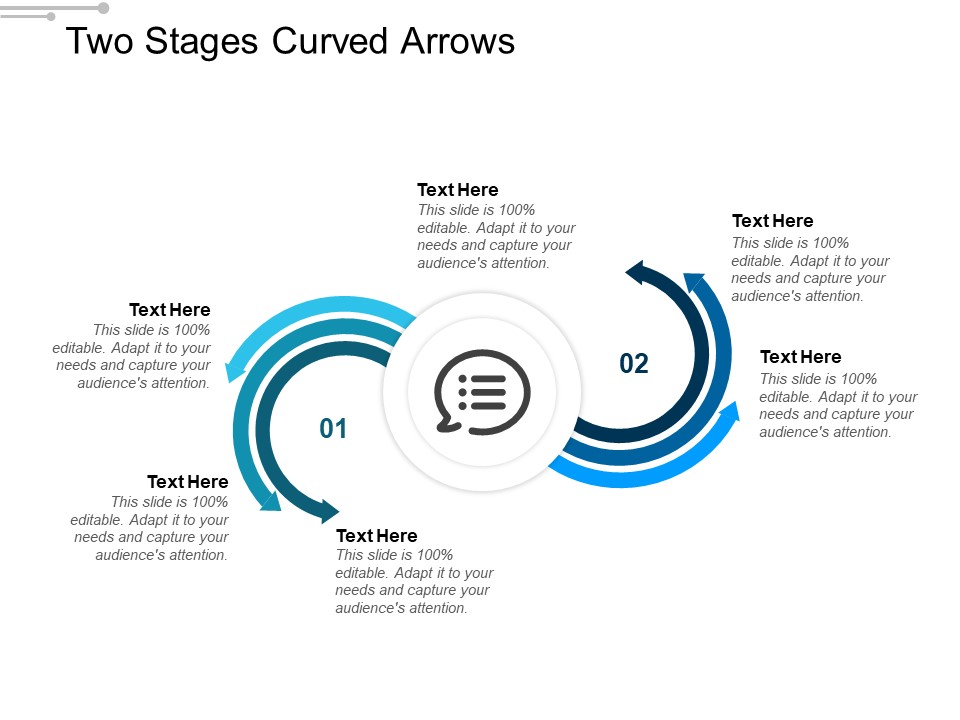 Two Stages Curved Arrows Ppt Powerpoint Presentation Portfolio Information