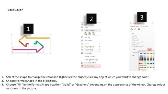 Two Way Arrow Diagram For Idea Generation Powerpoint Template