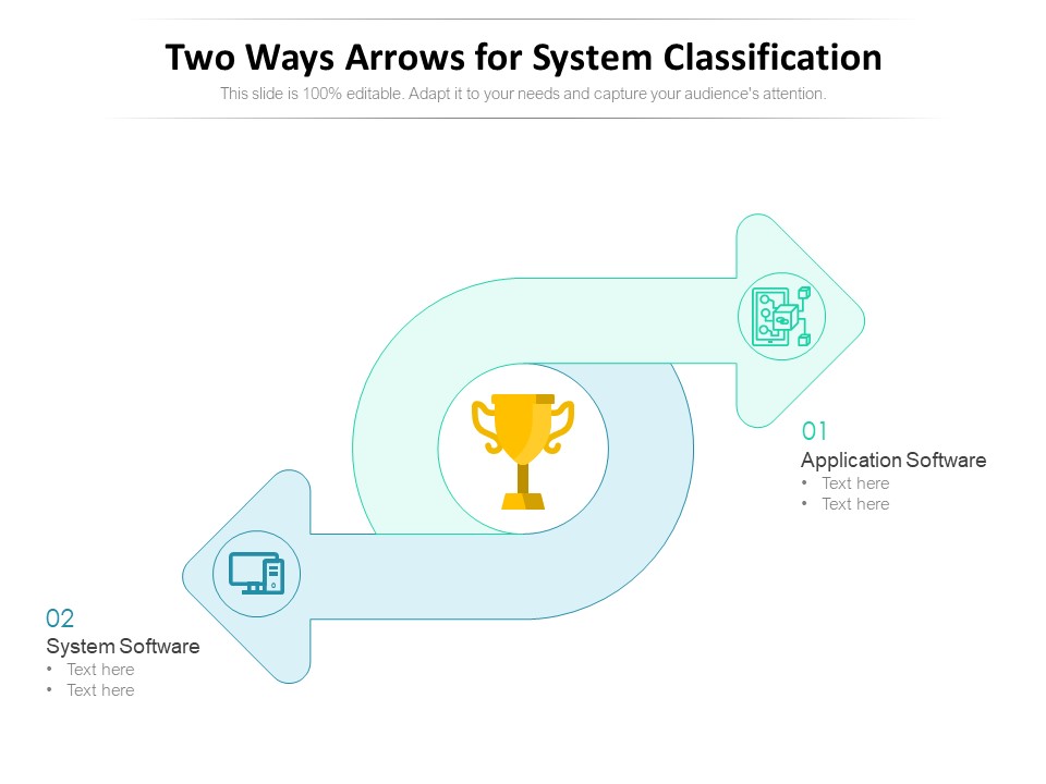 Two Ways Arrows For System Classification Ppt PowerPoint Presentation File Design Inspiration PDF