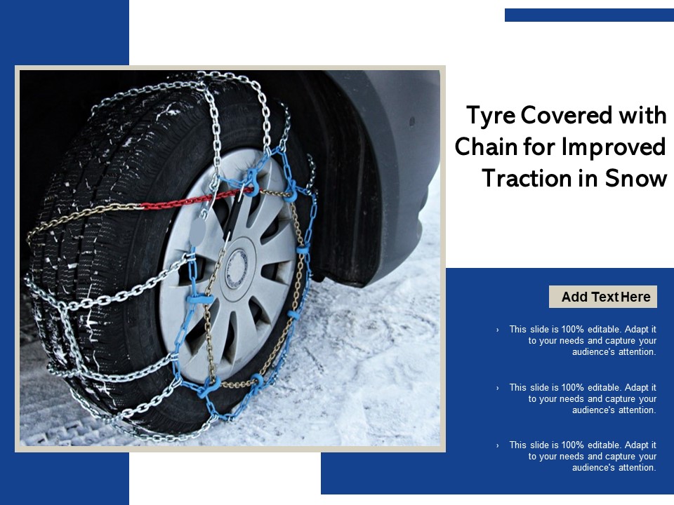 Tyre Covered With Chain For Improved Traction In Snow Ppt PowerPoint Presentation Layouts Example Introduction PDF