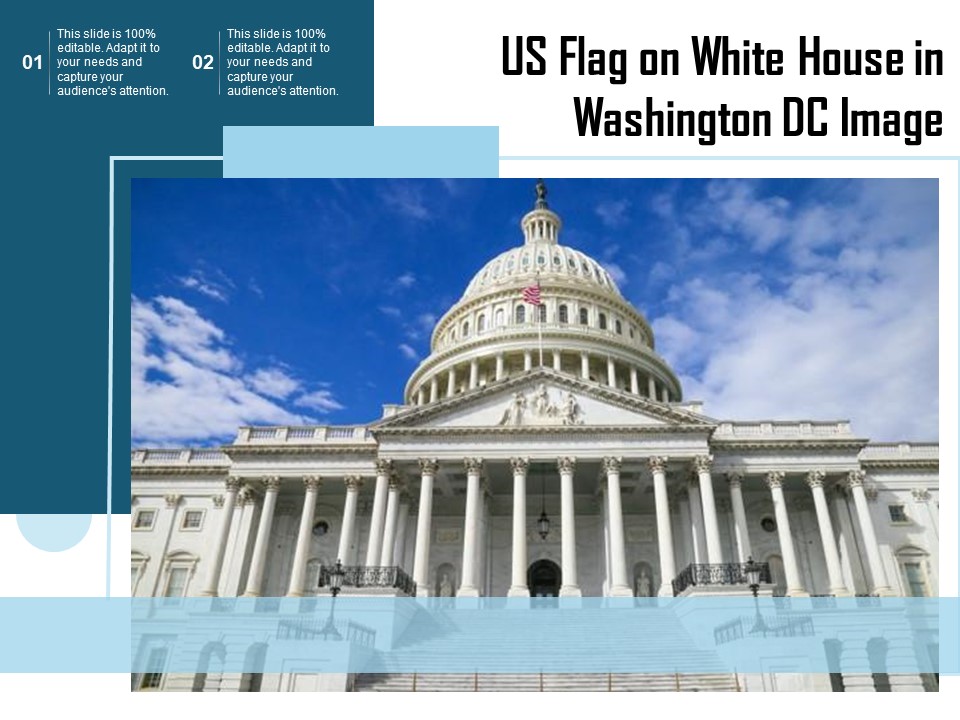 US Flag On White House In Washington Dc Image Ppt PowerPoint Presentation Infographic Template Designs Download PDF