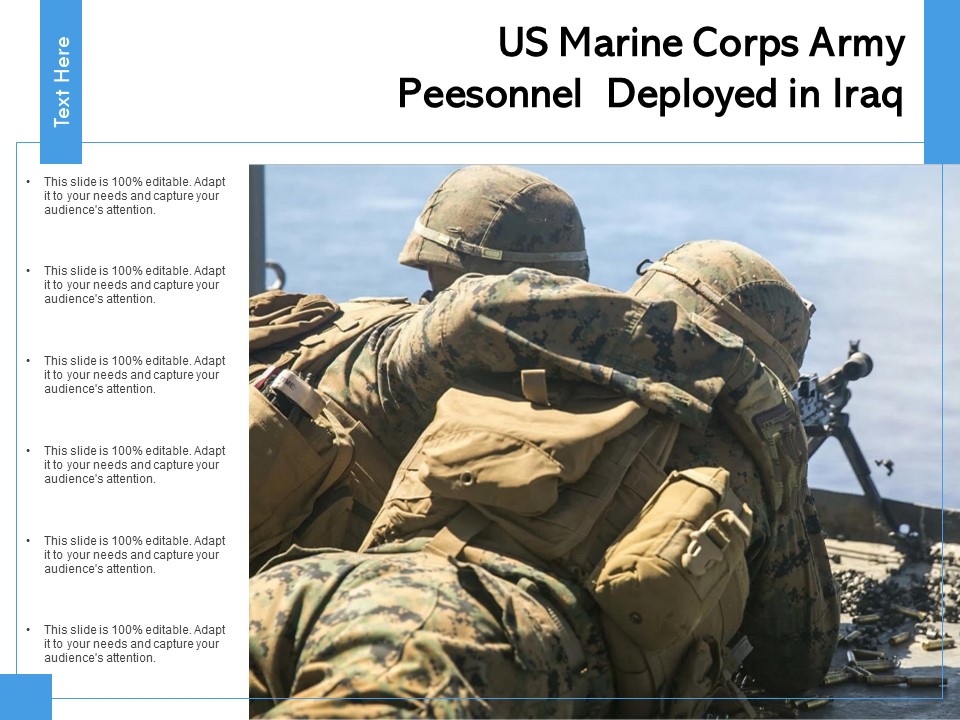US Marine Corps Army Peesonnel Deployed In Lraq Ppt PowerPoint Presentation Slides Inspiration PDF
