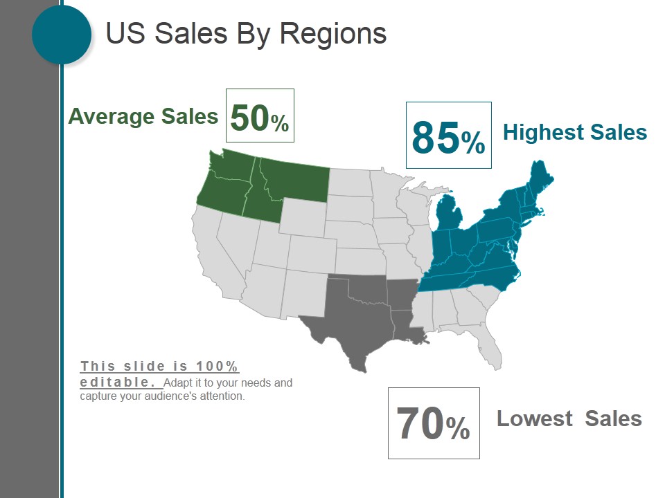 US Sales By Regions Ppt PowerPoint Presentation Inspiration