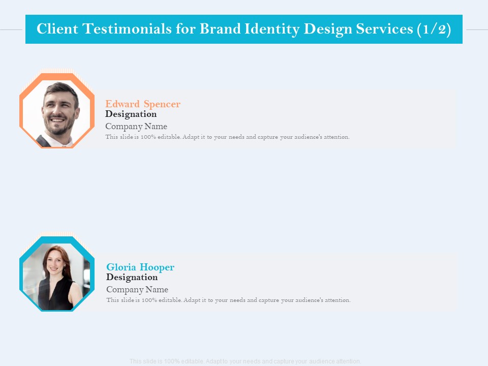 Ultimate Brand Creation Corporate Identity Client Testimonials For Brand Identity Design Services Management Information PDF