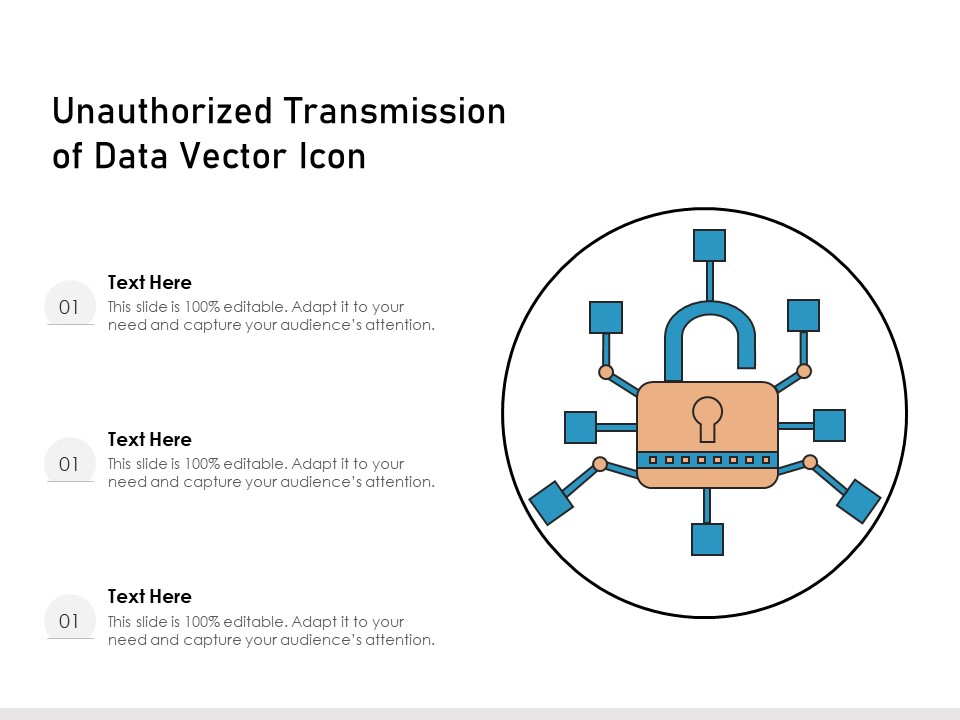 Unauthorized Transmission Of Data Vector Icon Ppt PowerPoint Presentation File Smartart PDF