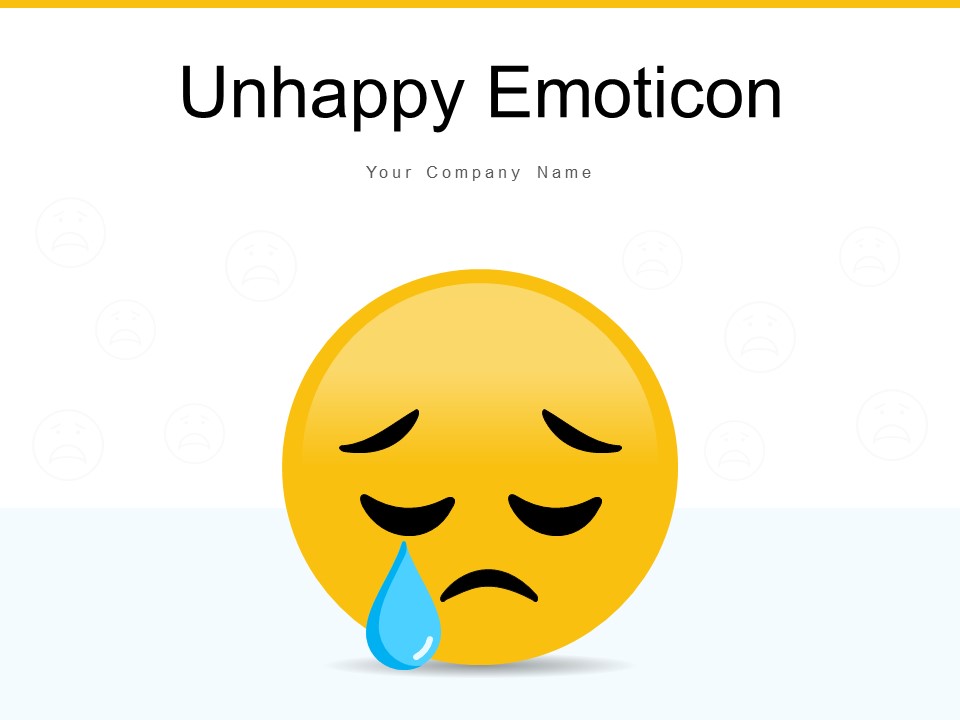 Unhappy Emoticon Individual Sad Mood Face Ppt PowerPoint Presentation Complete Deck