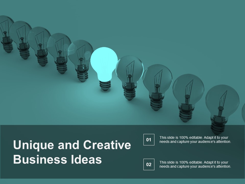Unique And Creative Business Ideas Ppt PowerPoint Presentation Professional Clipart Images