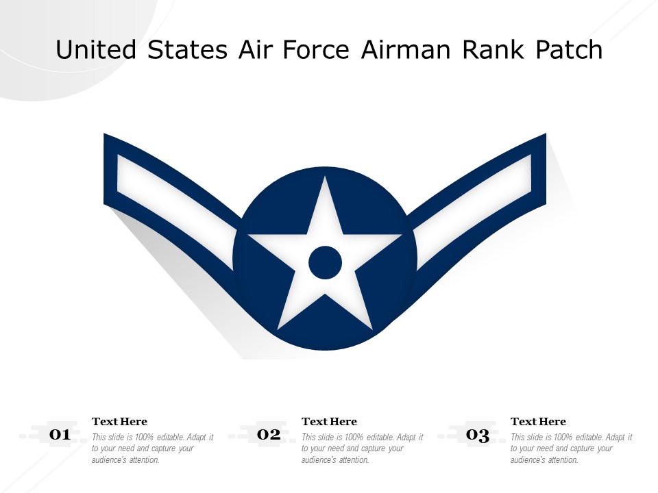 United States Air Force Airman Rank Patch Ppt PowerPoint Presentation Icon Inspiration PDF