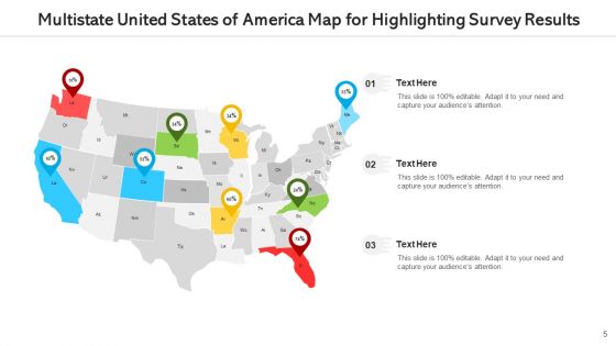 United States Of America Map Locations Percentages Ppt PowerPoint Presentation Complete Deck With Slides