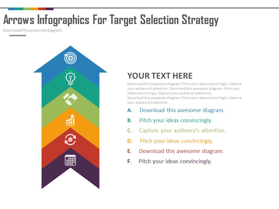 Upward Arrow Infographic For Success Planning PowerPoint Slides