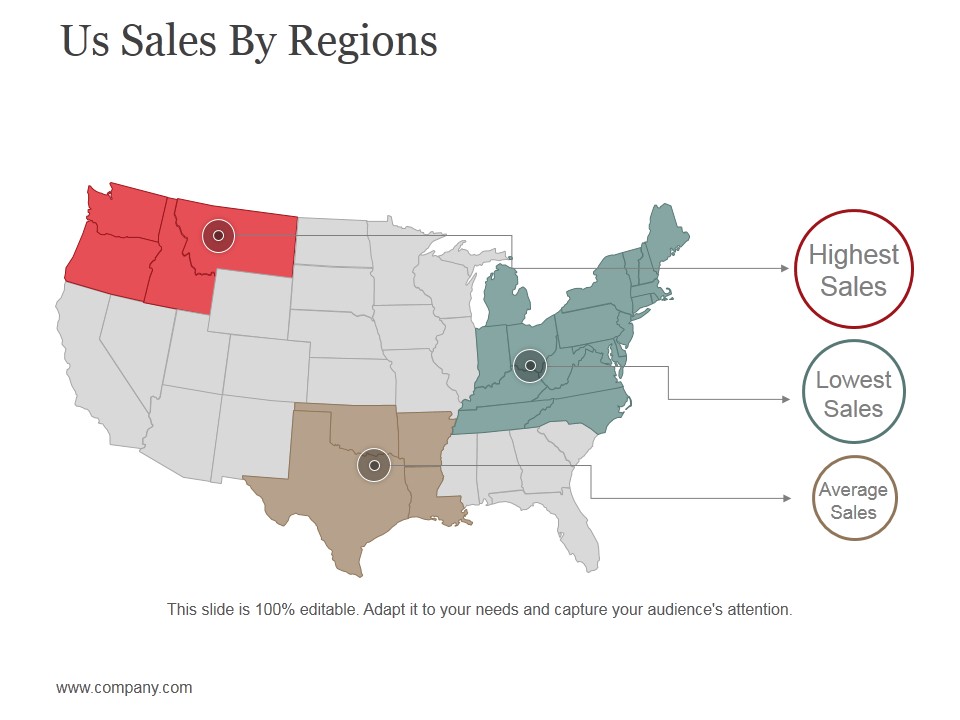 Us Sales By Regions Ppt PowerPoint Presentation Icon Template