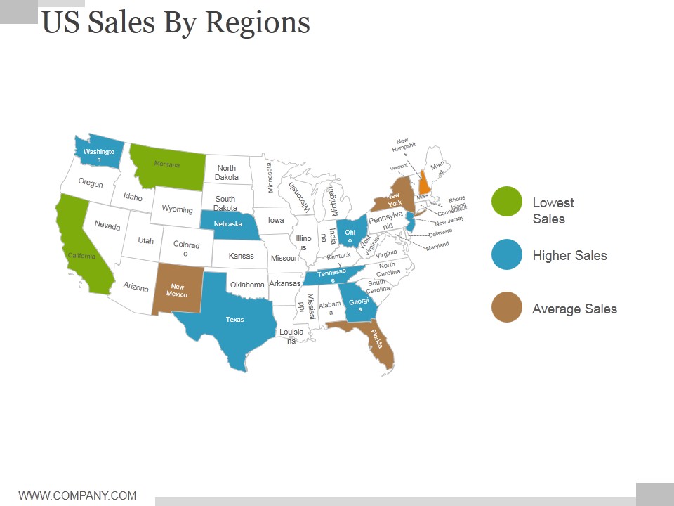 Us Sales By Regions Ppt PowerPoint Presentation Infographics Graphics