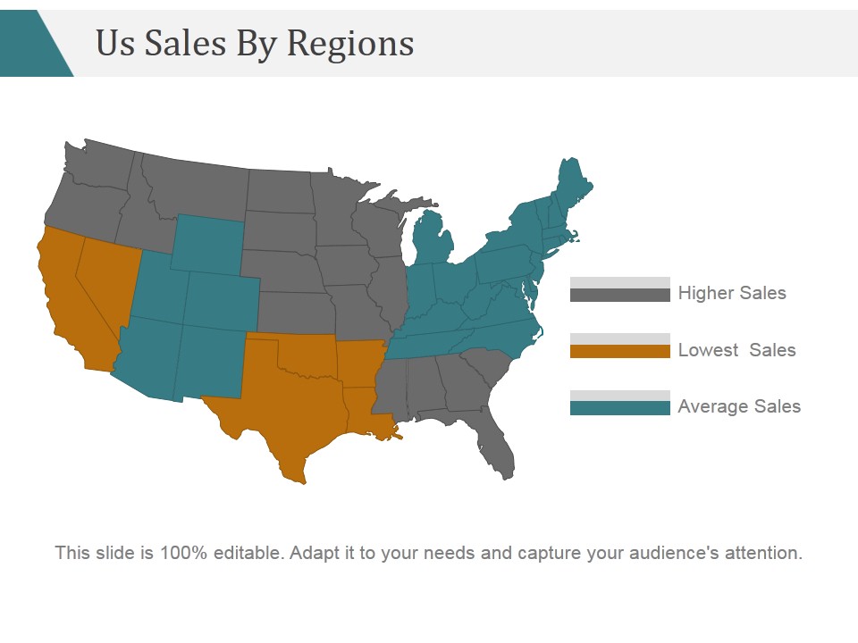 Us Sales By Regions Ppt PowerPoint Presentation Layout