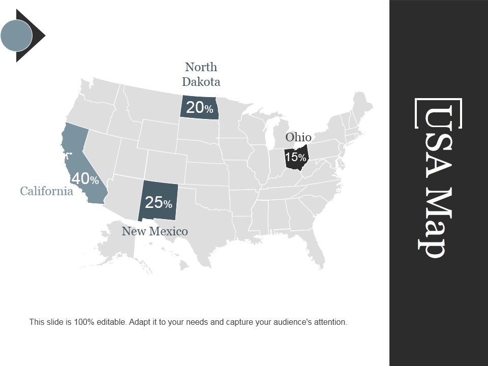 Usa Map Ppt PowerPoint Presentation Pictures Example File
