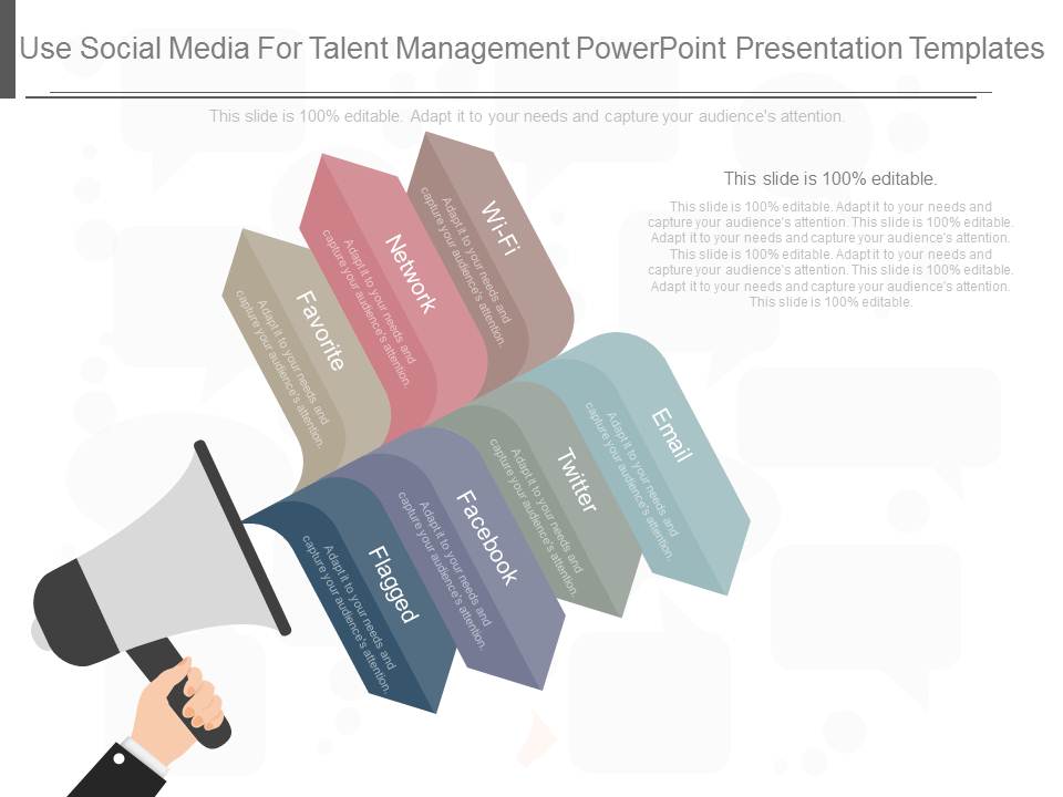 Use Social Media For Talent Management Powerpoint Presentation Templates