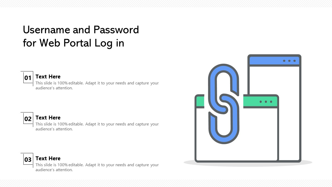Username And Password For Web Portal Log In Ppt PowerPoint Presentation File Slides PDF