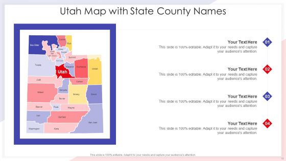 Utah State Outline Location Provinces Ppt PowerPoint Presentation Complete Deck With Slides