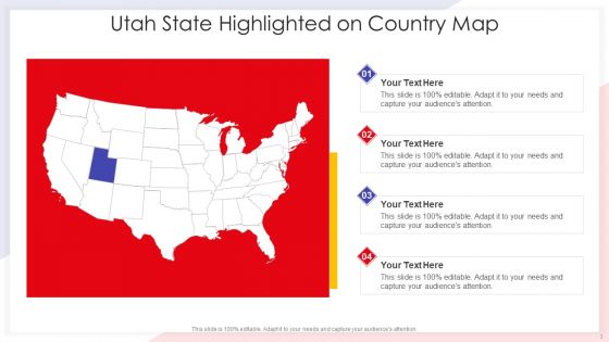 Utah State Outline Location Provinces Ppt PowerPoint Presentation Complete Deck With Slides