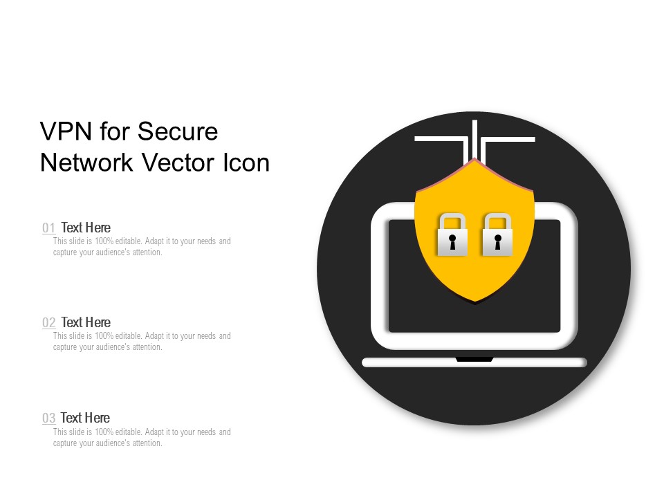 VPN For Secure Network Vector Icon Ppt PowerPoint Presentation Pictures Example File PDF